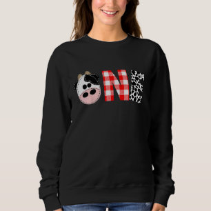 Kids First Birthday Boy Cow Farm,1st Birthday Cow  Sweatshirt