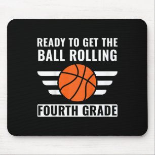 Kids First Day of 4th Grade Boys Fourth Grade Bas Mouse Pad