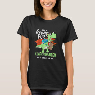 Kids First Day Of Kindergarten Boy Dinosaur Back T T-Shirt