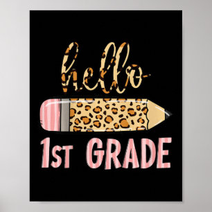 Kids First Day Of School Girls Byck To School Hell Poster
