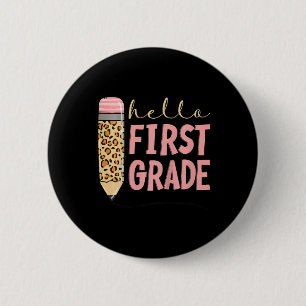 Kids First Day Of School Girls Ck To School Hello 6 Cm Round Badge