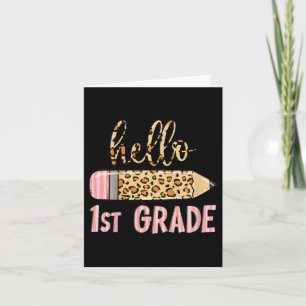 Kids First Day Of School Girls Ck To School Hello  Card