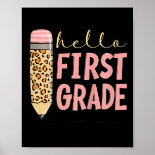 Kids First Day Of School Girls Ck To School Hello Poster