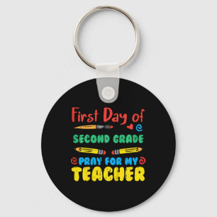 Kids First Day Second Grade 2nd Pray Fun Ck School Key Ring