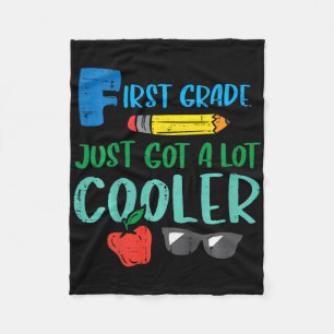 Kids First Grade Just Got Cooler 1st First Day Of Fleece Blanket