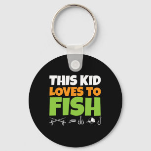 Kids Fishing I This Kid Loves To Fish I Fishing Lo Key Ring