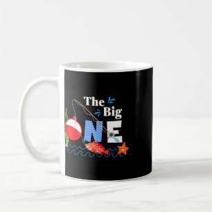 Kids Fishing The Big One Year 1st First Birthday L Coffee Mug