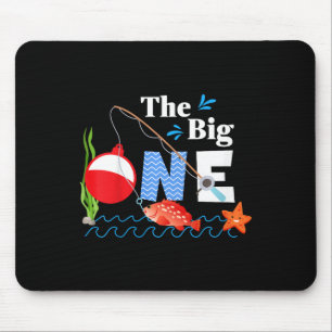 Kids Fishing The Big One Year 1st First Birthday L Mouse Pad