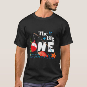 Kids Fishing The Big One Year 1st First Birthday L T-Shirt