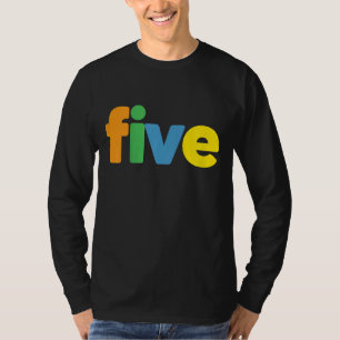 Kids Five Year Old Birthday Third Birthday 5 Boys T-Shirt