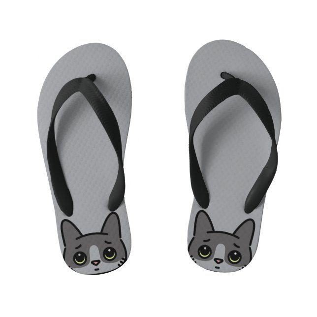 Kids Flip Flops Personalised Dog Lover Gift (Footbed)