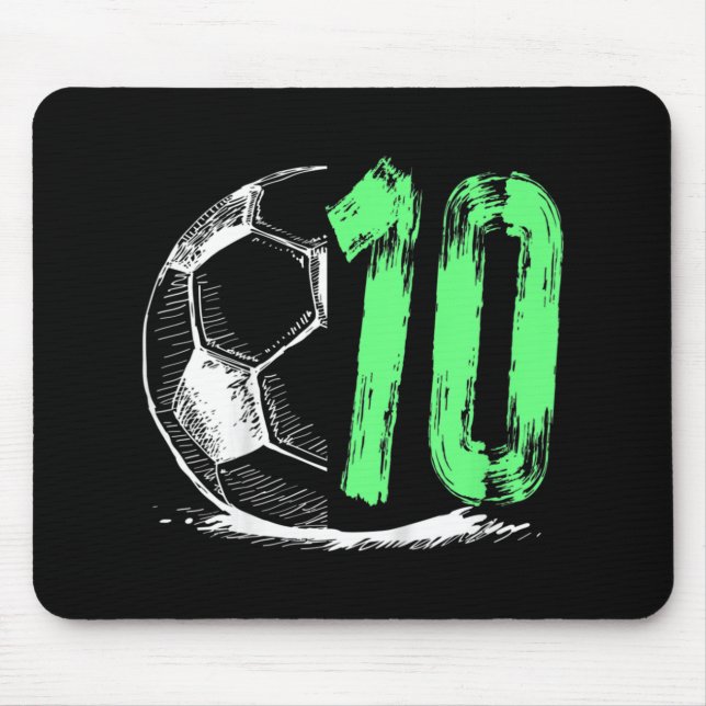Kids Football 10 years old boy birthday party  Mouse Pad (Front)