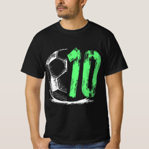 Kids Football 10 years old boy birthday party  T-Shirt