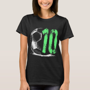 Kids Football 10 years old boy birthday party T-Shirt