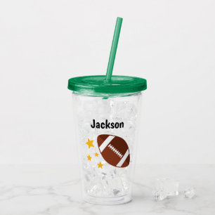 Kids Football Stars Personalized Acrylic Tumbler