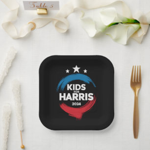 Kids For Harris President Kids Love Kamala Harris Paper Plate
