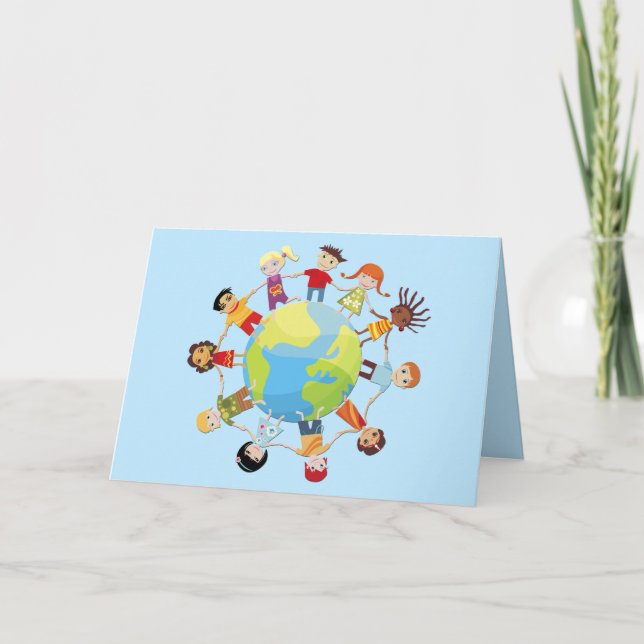 Kids for world peace holiday card (Front)