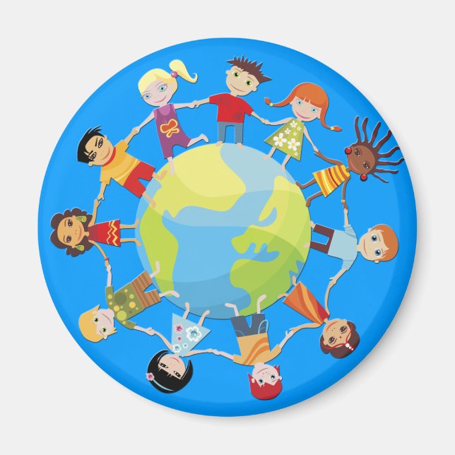 Kids for world peace magnet (Front)