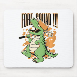 Kids Fore Squad T-rex Dinosaur Golf Player Graphic Mouse Pad