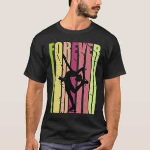 Kids Forever Ice Skating Retro Vintage Distressed T-Shirt