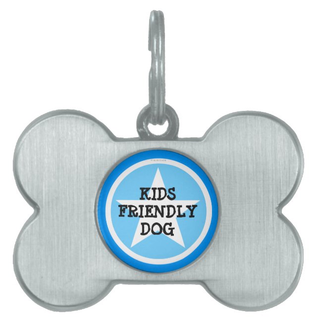 Kids Friendly Dog Pet Tag (Front)