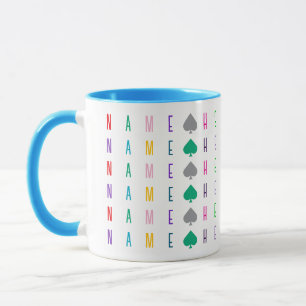 Kids Fun and Colored Custom 16 Letters or Numbers Mug