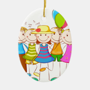 kids-fun ceramic tree decoration
