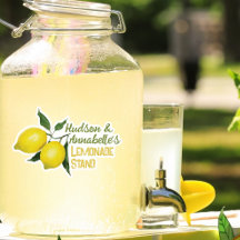 Kids Fun Personalised Name Lemonade Stand Logo
