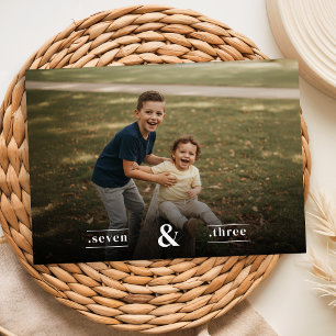 Kids Fun Photo Boys Joint Double Birthday Party Invitation