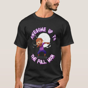 Kids Funniest Halloween Costume Moon Warewolf Dabb T-Shirt