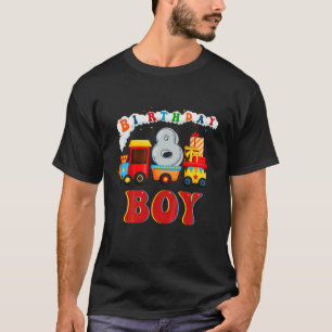 Kids Funny 8Th Birthday Train Boys Girls 8 Years O T-Shirt