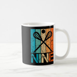 Kids Funny 9th Lacrosse Birthday 9 Year Old Birthd Coffee Mug
