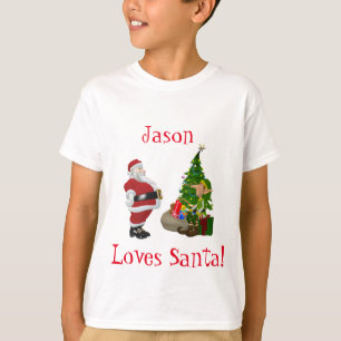 Kids Funny Christmas Add A Name T-Shirt