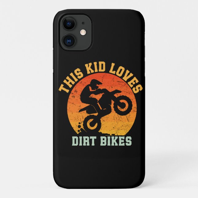 Kids Funny Dirt Bike Case-Mate iPhone Case (Back)