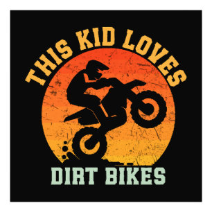 Kids Funny Dirt Bike Photo Print