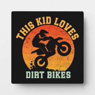 Kids Funny Dirt Bike Plaque