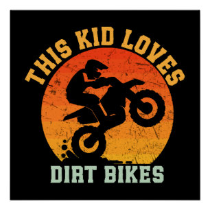 Kids Funny Dirt Bike Poster
