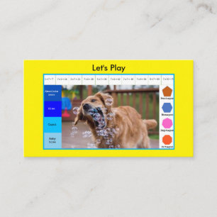 Kids Funny dog educational games Business Card