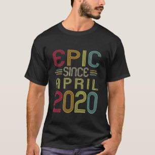 Kids Funny Epic Since April 2020 2Nd Birthday 2 Ye T-Shirt