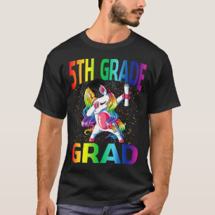 Kids Funny Graduation 5th Grade Grad Unicorn T-Shirt