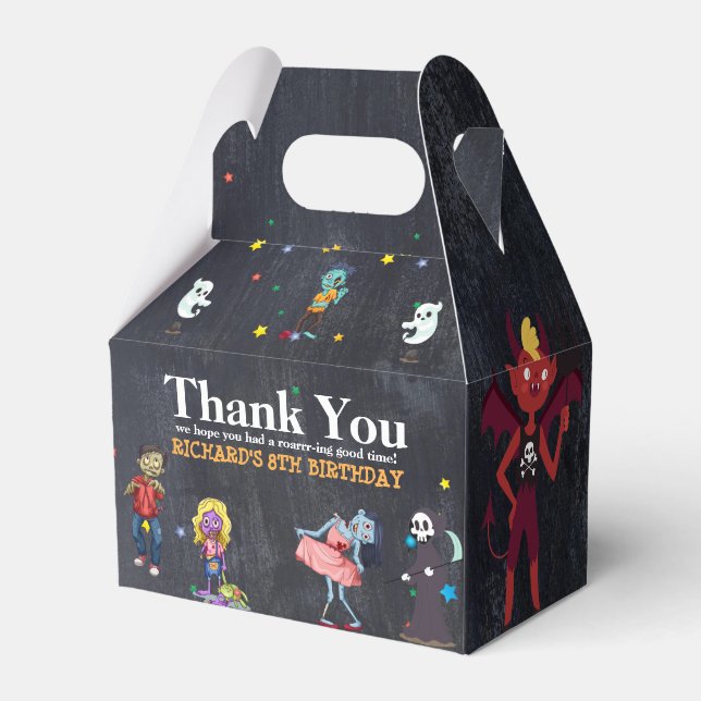 Kids Funny Halloween Costume Birthday Party Favour Box (Front Side)