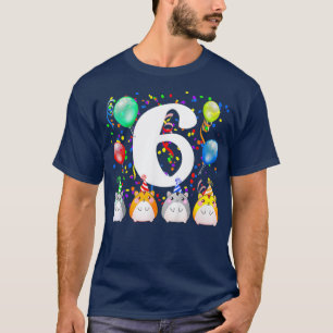 Kids Funny Hamster Guinea Pig 6th Birthday 6 Old T-Shirt