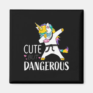 Kids Funny Karate Shirts For Girls Cute Taekwondo Magnet