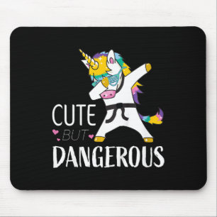 Kids Funny Karate Shirts For Girls Cute Taekwondo Mouse Pad