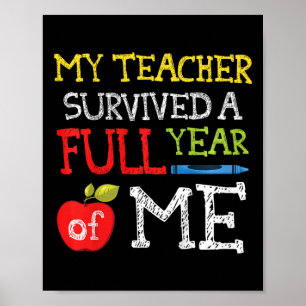 Kids Funny Last Day Of School For Boys Girls Poster