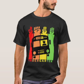 Kids Funny School Bus Retro Vintage Kindergarten C T-Shirt