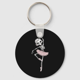 Kids Funny Skeleton Dancing Ballet Lovers Spooky H Key Ring