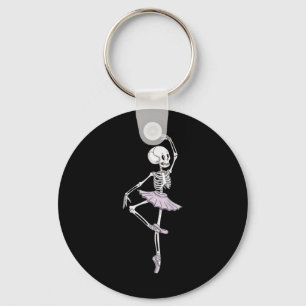 Kids Funny Skeleton Dancing Ballet Lovers Spooky H Key Ring