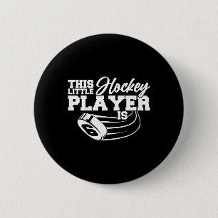 Kids Funny This Little Hockey Player Is 6th Birthd 6 Cm Round Badge