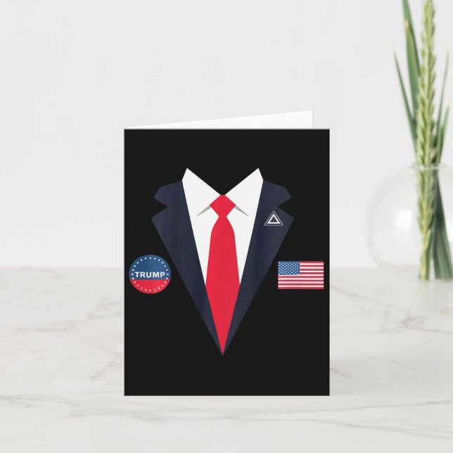 Kids Funny Trump Halloween Costume Usa President K Card (Front)